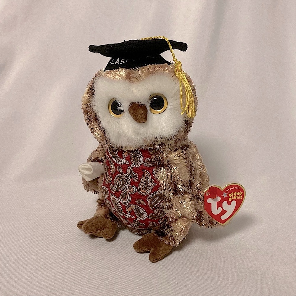 ⭐️ Vintage 2005 Smarty The Owl Class Of 2005 Graduation Ty Beanie Baby
